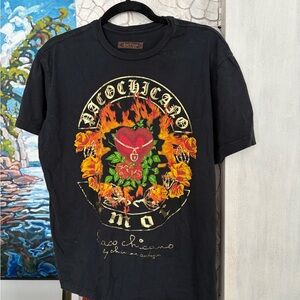Vintage Ed Hardy Black Graphic T-Shirt size M